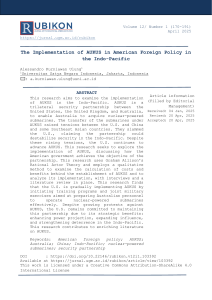 AUKUS & US Foreign Policy in the Indo-Pacific