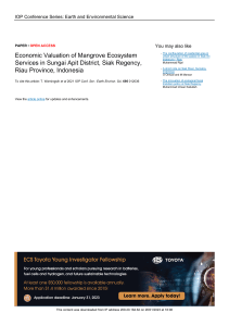 Mangrove Ecosystem Economic Valuation in Siak Regency, Indonesia