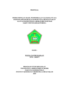 Pengujian Glukosa: Proposal Darah Kapiler vs. Vena