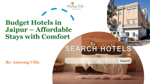 Budget Hotels in Jaipur: Affordable Stays & Comfort