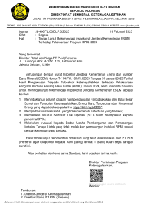 Tindak Lanjut Program BPBL 2024: Rekomendasi Kementerian ESDM