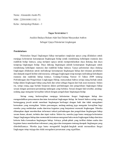 Analisis budaya hukum adat sasi