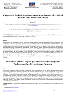 Battery Impedance Spectroscopy: Ni-MH vs. Li-ion
