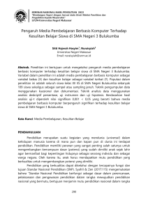 Media Pembelajaran Komputer & Kesulitan Belajar Siswa SMA