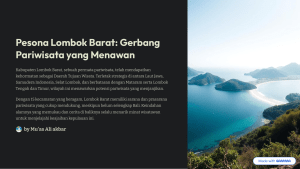 Pantai Senggigi: Potensi & Tantangan - Laporan Penelitian