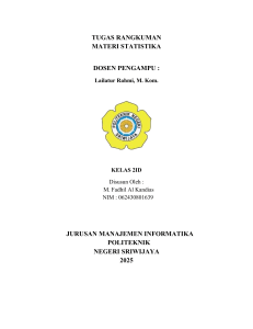 Statistika: Ukuran Pemusatan Data - Ringkasan Tugas