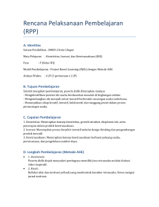 RPP Kreativitas, Inovasi, Kewirausahaan (KIK) Kelas XII