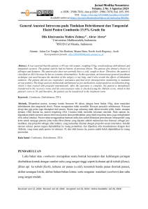 Anestesi Intravena pada Debridement Combustio: Studi Kasus