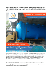 Agen Septic Tank Bio Melayani Cijaku, Kab LebakBERGARANSI, WA +62 812-9627-2689, Harga Septic Tank Biotech Melayani Cijaku, Kab Lebak