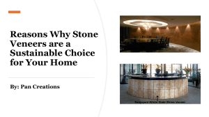Reasons Why Stone Veneers are a Sustainable Choice for Your Home 