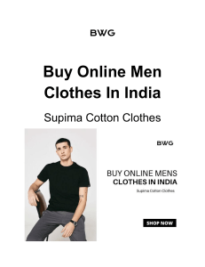 Buy Online Men Clothes In India | Supima Cotton Clothes 