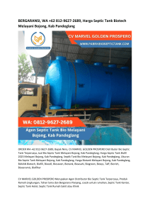 BERGARANSI, WA +62 812-9627-2689, Harga Septic Tank Biotech Melayani Bojong, Kab Pandeglang