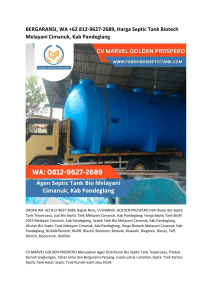 BERGARANSI, WA +62 812-9627-2689, Harga Septic Tank Biotech Melayani Cimanuk, Kab Pandeglang