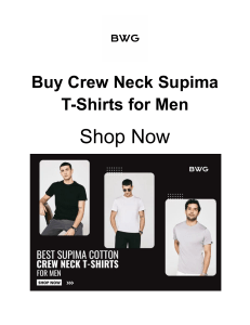 Buy Crew Neck Supima T-Shirts for Men