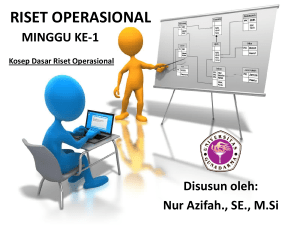 01. Konsep Dasar Riset Operasional