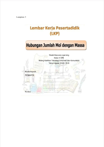 LKP Kimia: Hubungan Mol dan Massa - Kelas X SMK