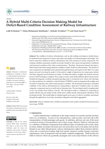 Hybrid MCDM Model for Railway Infrastructure Condition Assessment