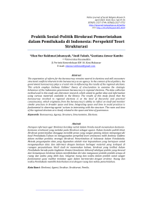 Birokrasi & Pemilukada: Analisis Teori Strukturasi di Indonesia