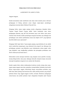 Perjanjian Pertanian WTO: Akses Pasar, Dukungan Domestik, Subsidi Ekspor