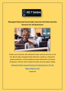 Managed Advanced Cloud Cyber Security And Data Security Services For UK Businesses