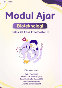 Modul Ajar Bioteknologi Kelas XII Fase F: Konsep, Jenis, Dampak & Proyek