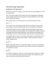 Limit Fungsi Trigonometri: Pengertian, Sifat, Teorema Apit & Contoh Soal