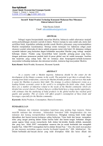 Insentif Halal Produk: Konsumsi Makanan & Minuman Industri Kreatif