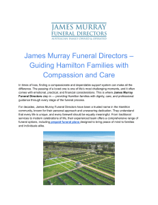 James Murray Funeral Directors – Guiding Hamilton Families with Compassion and Care