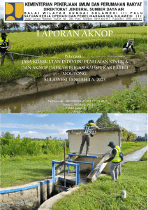 Laporan AKNOP & Penilaian Kinerja Irigasi Sausu Parigi Moutong 2023