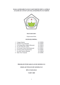 Makalah Disabilitas, Sakit Kronis, & Isu End of Life dalam Keperawatan Kritis