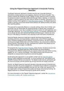 Flipped Classroom in Corporate Training: Train the Trainer