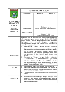 SOP Kebersihan Tangan: Prosedur Puskesmas