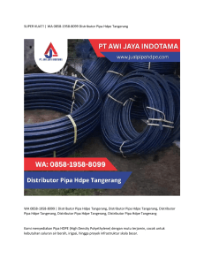 SUPER KUAT! | WA 0858-1958-8099 Distributor Pipa Hdpe Tangerang 