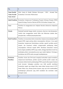 Studi Komparatif Penelitian Komunikasi Interpersonal dan Empati