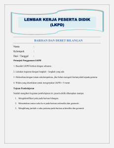 LKPD Barisan dan Deret Bilangan: Pola, Rumus, dan Jumlah Suku