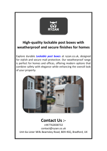 High-quality lockable post boxes with weatherproof and secure finishes for homes