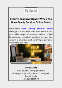 Reserve Your Spot Quickly When You Book Beauty Services Online Safely
