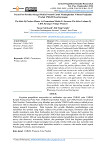 Peran Foto Produk dalam Meningkatkan Penjualan UMKM