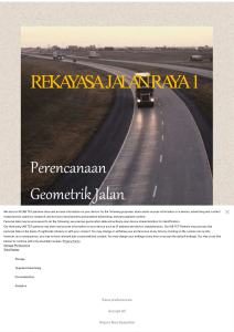 Rekayasa Jalan Raya 1: Perencanaan Geometrik Jalan
