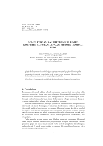Solusi Persamaan Diferensial dengan Metode Pembagi Beda