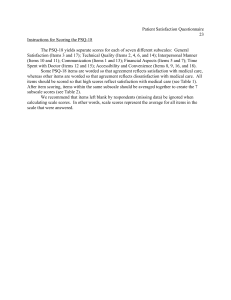 PSQ-18 Patient Satisfaction Questionnaire & Scoring Guide