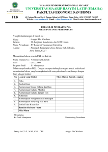 Formulir Penilaian PKL Universitas Maarif Hasyim Latif