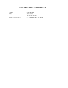 TUGAS PERENCANAAN PEMBELAJARAN