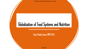 Globalization of Food Systems and Nutrition