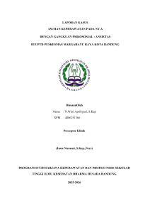 Nursing Case Report: Anxiety in Psychosocial Disorder at Margahayu Raya Puskesmas