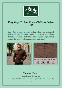 Easy Ways To Buy Women T-Shirts Online USA