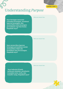 Pelajaran 1 Bagian 1: Memahami Tujuan