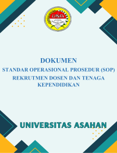 SOP Rekrutmen Dosen dan Tenaga Kependidikan Universitas Asahan