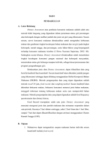 Penilaian Konsumsi Makanan: Metode Food Record