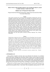 Peran Wetlands International dalam Pelestarian Lahan Gambut Riau 2017-2020